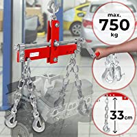 Nivelador de Motor - Carga Máxima: 750 kg- con 4 Ganchos- Ajustable- Acero - Puente para Motores- Posicionador- Balancín…